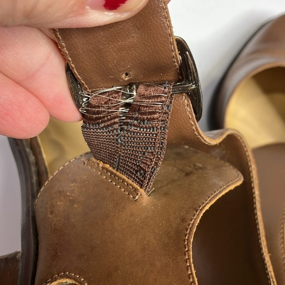 Vintage Gloria Vanderbilt brown leather sandals size 8 - Picture 8 of 8